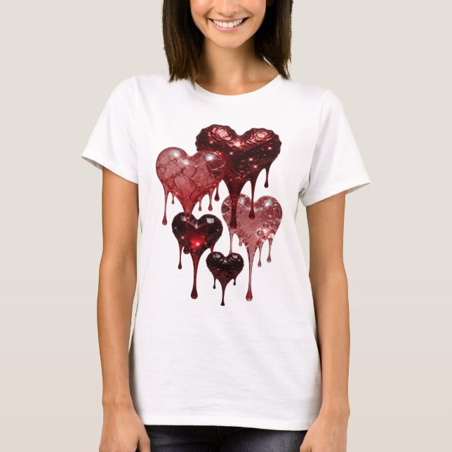 Snappy Silver HEARTS OF GLASS Tee (Front)