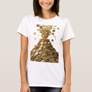 Snappy Silver MOUNTAIN OF GOLD Quote Design T-Shirt