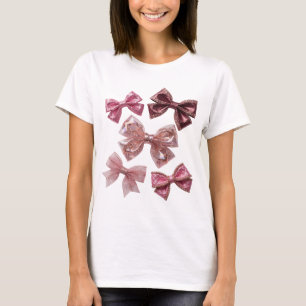 Snappy Silver PINK BOWS Shirt Design