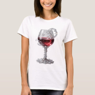 Snappy Silver RED WINE GLASS Graphic Tee