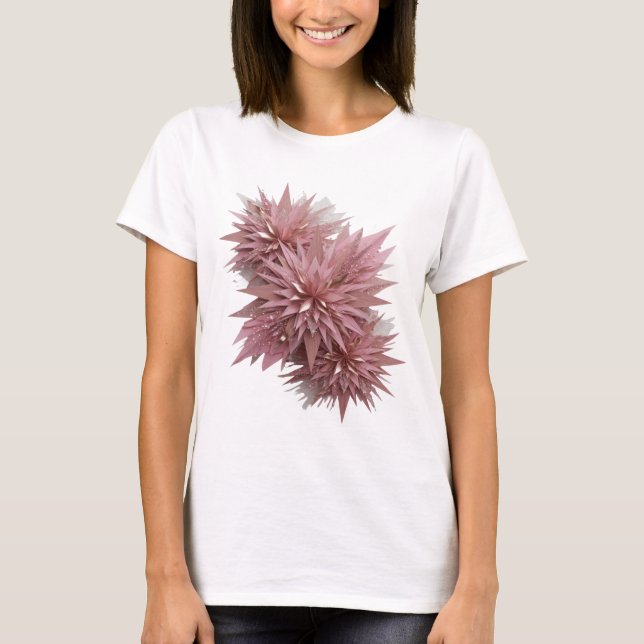 Snappy Silver STAR BLOOM Bold Design T-Shirt (Front)