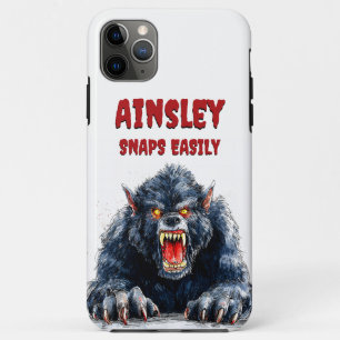 Snaps Easily Werewolf Halloween Monster Design iPhone 11 Pro Max Case