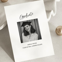 Snapshot Minimalist Script Graduation Black White