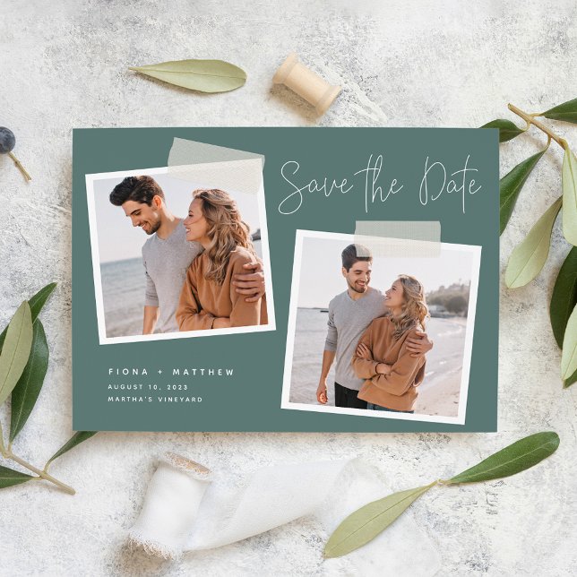 Snapshot | Modern Casual Two Photo Save The Date (Creator Uploaded)