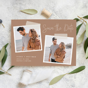 Snapshot Modern Casual Two Photo Save The Date