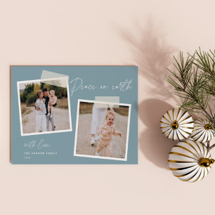 Snapshot   Peace on Earth Two Photo Holiday Card