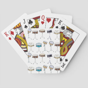 Snare Drum Drummer Musician Cool Percussionist Playing Cards
