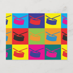 Snare Drum Pop Art Postcard