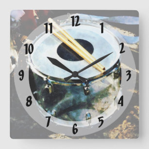 Snare Drum Square Wall Clock