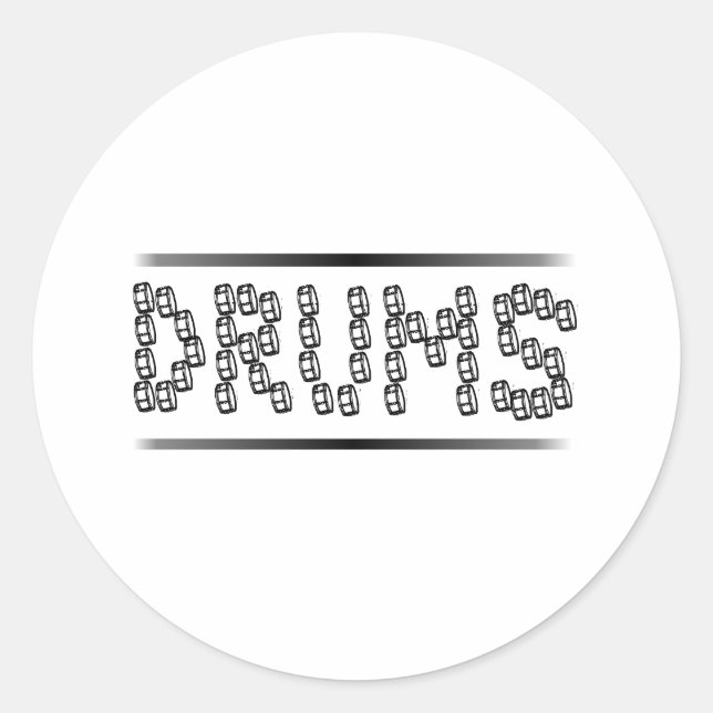 Snare Drums Classic Round Sticker (Front)