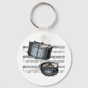Snare Drums musical 05 B Key Ring
