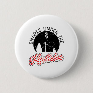 Snares Under The Mistletoe - Wire Snare Christmas 6 Cm Round Badge