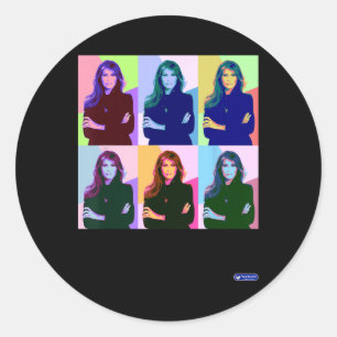 Snarknado Pop Art Melania Trump Ii Uni-adults Blac Classic Round Sticker