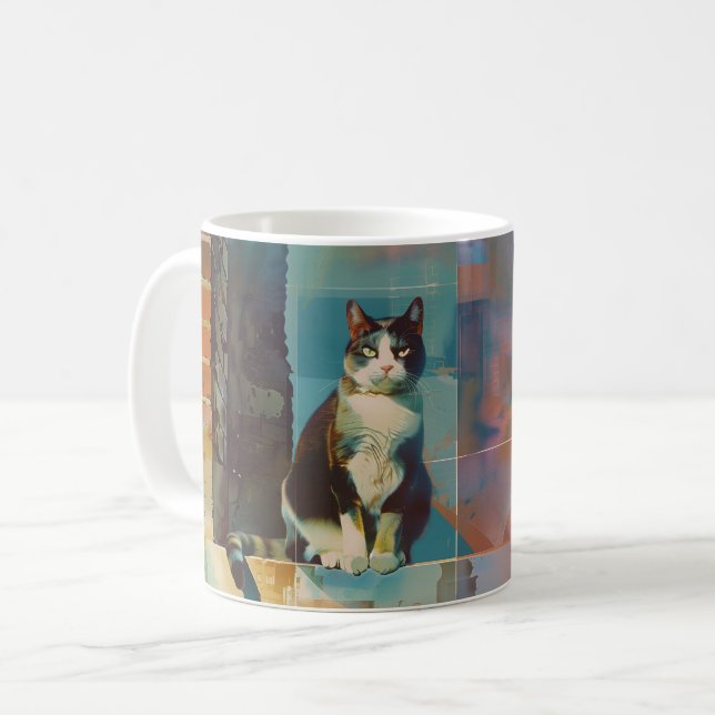 Snarky Cat Dominic Coffee Mug (Front Left)