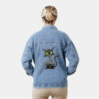 Snarky Cats Ladies Demin Jacket