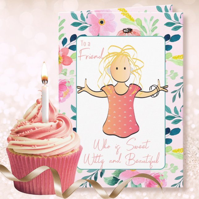 Snarky Funny Woman Cartoon Sassy Birthday Card (Creator Uploaded)