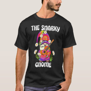 Snarky Gnome Merry Christmas Tie Dye Pyjamas T-Shirt