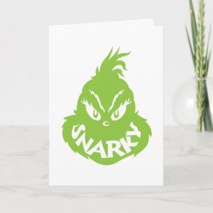 Snarky Grinch   Grinch Face Card