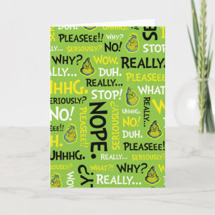 Snarky Grinch   Grinch Snarky Phrase Pattern Card
