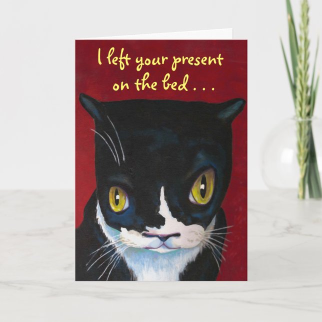 Snarky Kitty Birthday Card (Front)