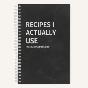 Snarky Recipe Book Kitchen Notebook