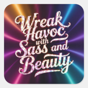 Snarky Wreak Havoc with Sass and Beauty Sticker
