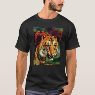 Snarling Bengal Tiger Head Portrait T-Shirt