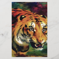 Snarling Tiger Artistic Portrait