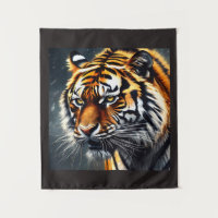 Snarling Tiger Wall Hanging Bedroom Décor