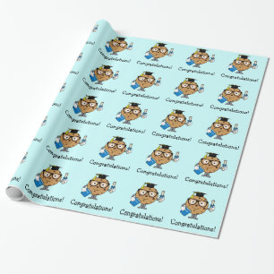 Snart Chocolate Chip Cookie Graduate with Diploma Wrapping Paper