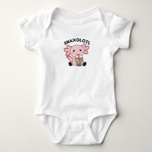 Snaxolotl Axolotl Bubble Tea Lovers Sweet Animals Baby Bodysuit