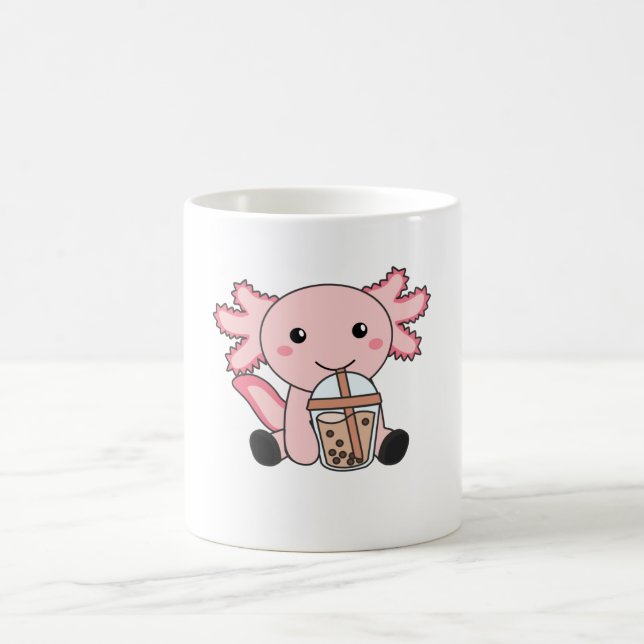 Snaxolotl Axolotl Bubble Tea Lovers Sweet Animals Coffee Mug (Center)