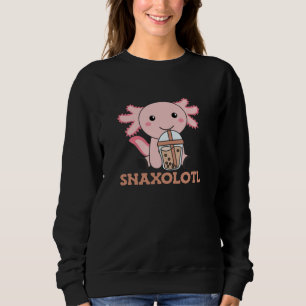 Snaxolotl Axolotl Bubble Tea Lovers Sweet Animals Sweatshirt
