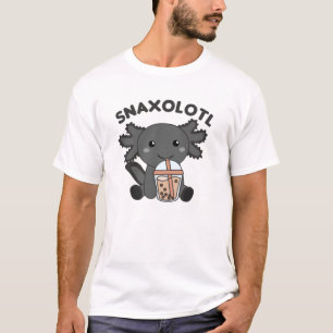 Snaxolotl Axolotl Bubble Tea Lovers Sweet Animals T-Shirt