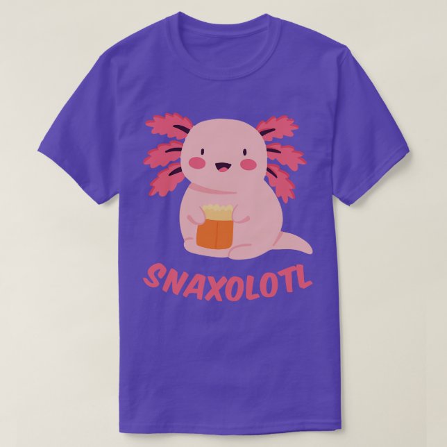 Snaxolotl Kawaii Foodie Axolotl III T-Shirt (Design Front)