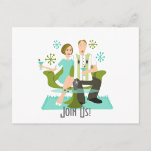 Snazzy Couple Postcard