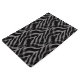 Snazzy Neutral Grey Zebra Stripes Print Floor Mat (3/4)