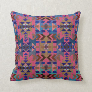 Snazzy Pink Southwestern Style Cushion