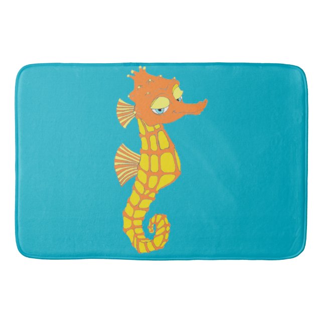 Snazzy Seahorse Bath Mat (Front)