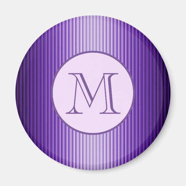 Snazzy Sophisticates Purple Glow Stripes Custom Magnet (Front)