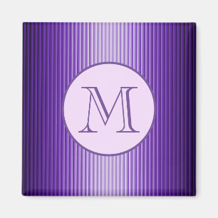 Snazzy Sophisticates Purple Glow Stripes Custom Magnet