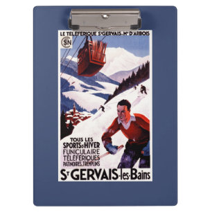 SNCF Railway Cable Car Promo Poster Clipboard