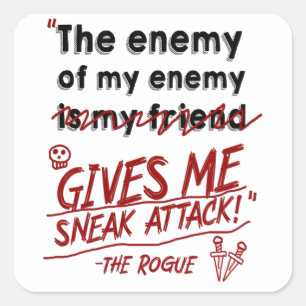 Sneak Attack Square Sticker