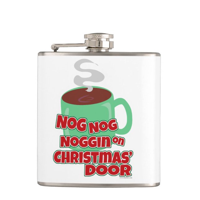 Sneak the Eggnog Hip Flask (Front)