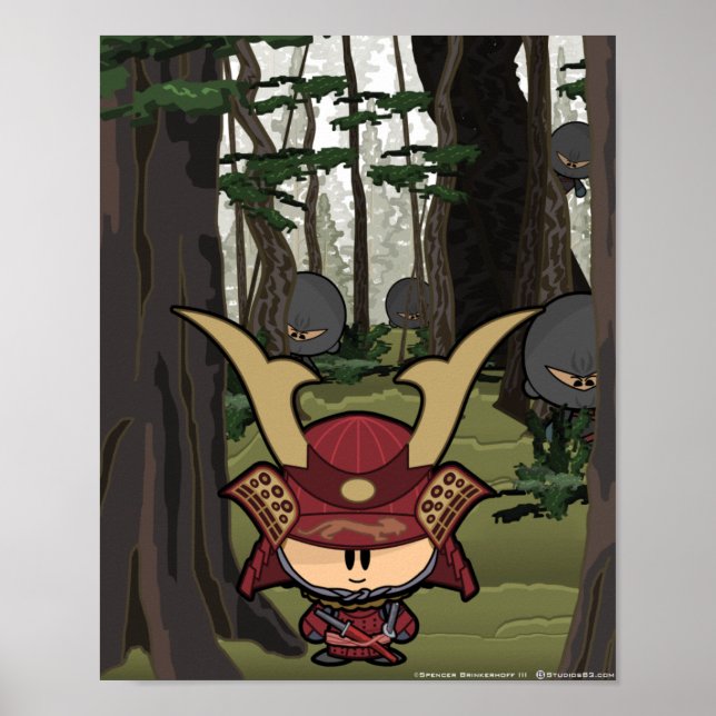 Sneak up on the Samurai Poster (Front)