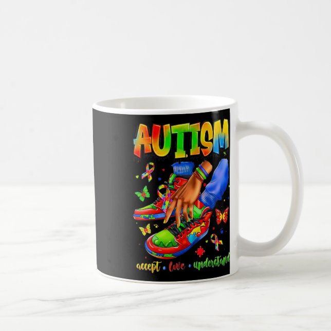 Sneaker Autism Accept Love Understand Autism Aware Coffee Mug (Right)