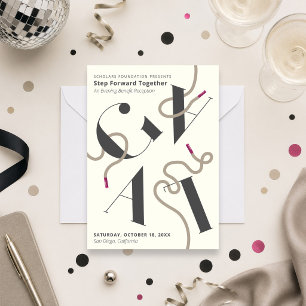Sneaker Ball Gala Invitation Modern Fundraiser