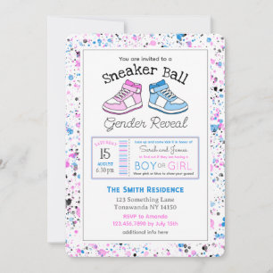 Sneaker Ball Gender Reveal Invitation