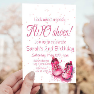 Sneaker Birthday, Sneaker 2nd Birthday Invitation