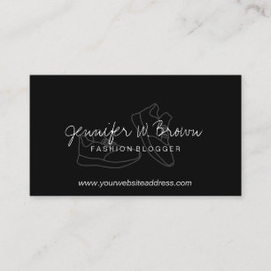 Sneaker Black Sport Shoes Business Card